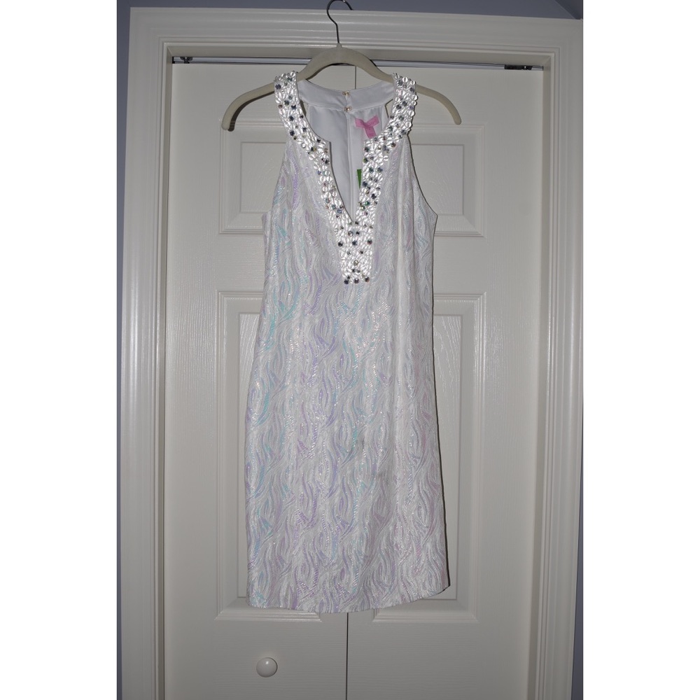 Lilly Pulitzer Percy cut-in iridescent shift dress